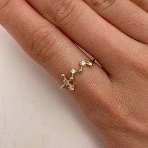Gold astrology ring